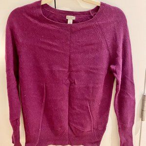 Halogen Magenta Cashmere Sweater